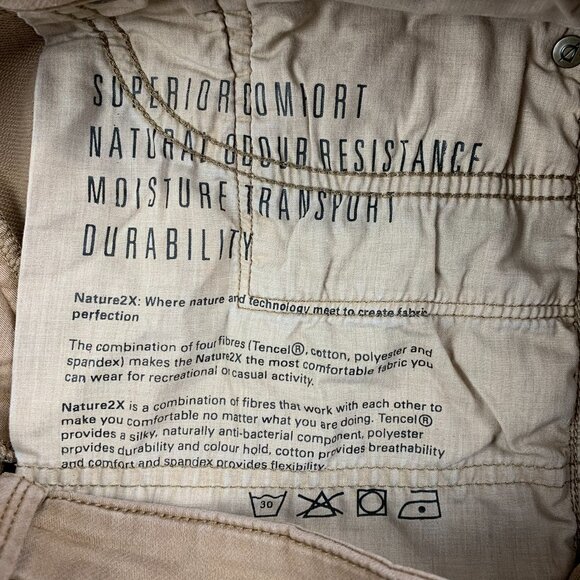 DU/ER Mens Shorts 32 Beige Tan N2X No Sweat Slim Fit 10" Inseam Stretch Comfort - Picture 7 of 10